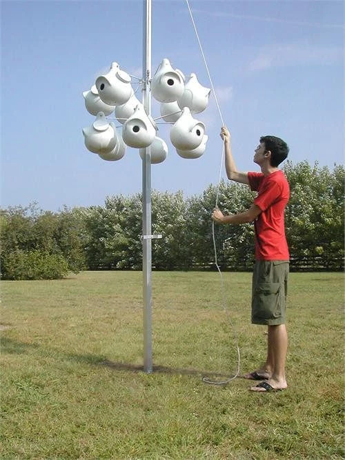 Troyer Purple Martin Houses Purple Martin Deluxe Gourd Rack System With 12 SuperGourds