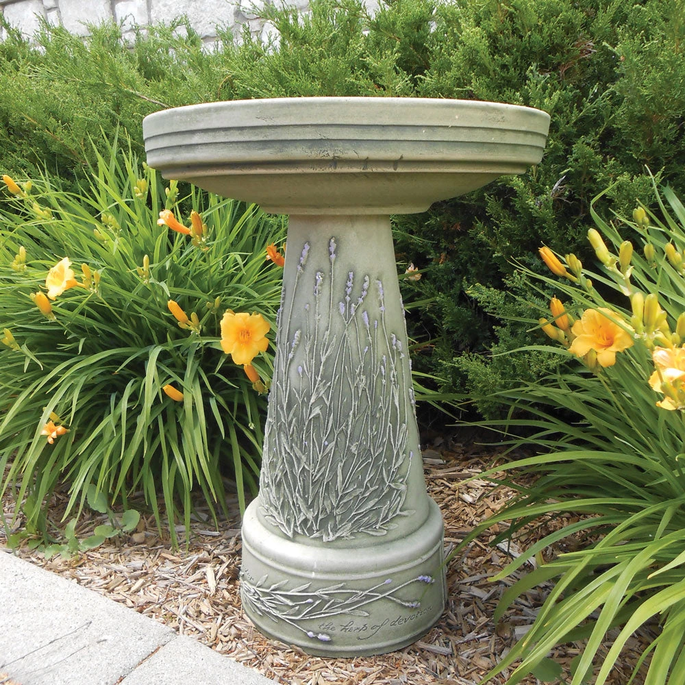 Birds Choice Bird Baths Handcrafted Clay Lavender Birdbath