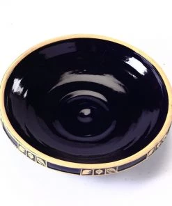 Birds Choice Cobalt Blue Glazed Clay Birdbath Bird Baths