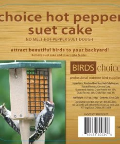 Bird Feeder Accessories 12 Pack Birds Choice Hot Pepper Suet Cake - No Melt