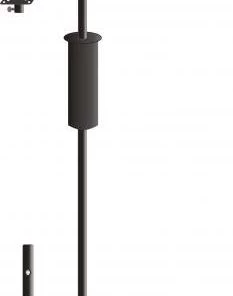 Birds Choice 1" Round Pole 2 Flange Kit - 60" Tall